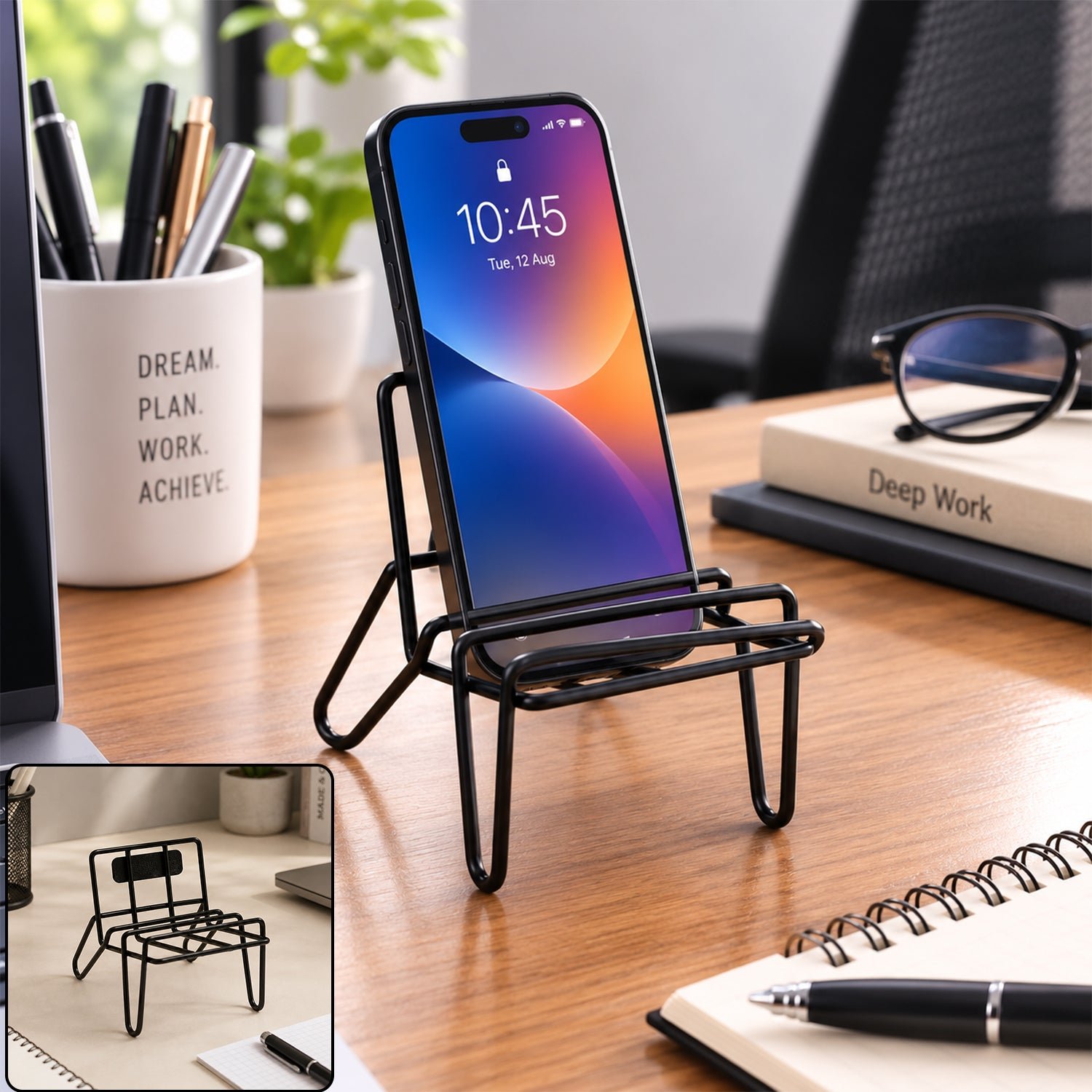 Premium Apex Chair Design Mobile Holder Stand Metal Wire Phone Stand for Desk - Buy Online at Alikart