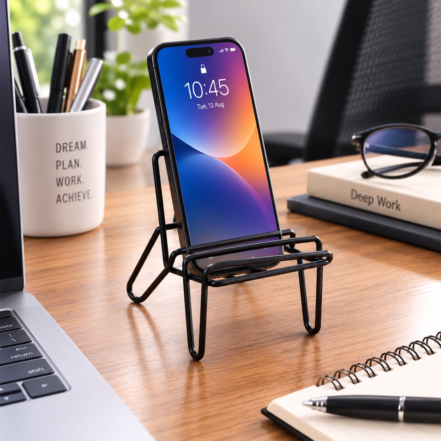 Apex Chair Design Mobile Holder Stand Metal Wire Phone Stand for Desk - Detailed Feature View 5