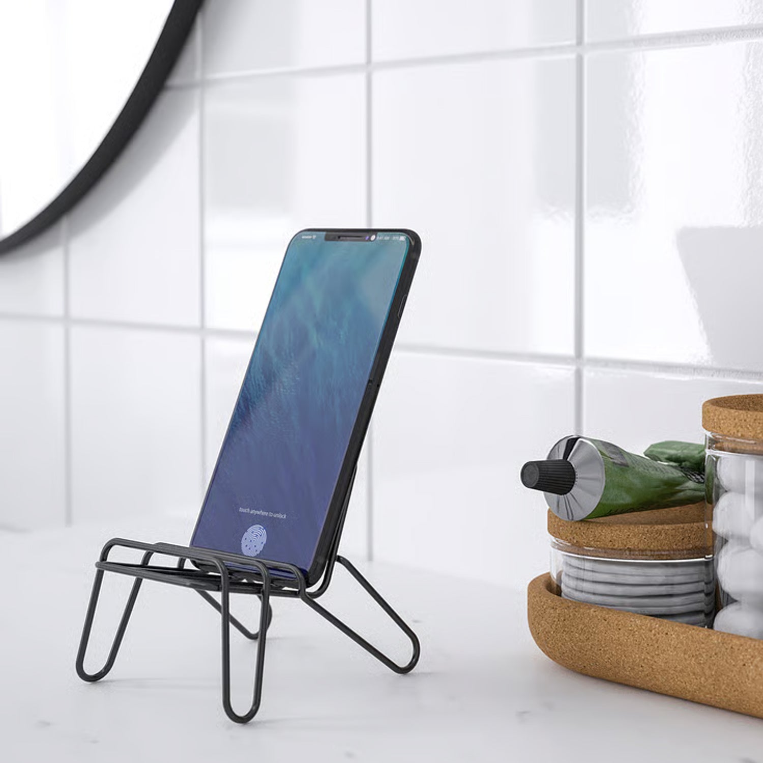 Apex Chair Design Mobile Holder Stand Metal Wire Phone Stand for Desk - Detailed Feature View 6