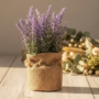 Premium Artificial Flower Plant with Sack Bag, Purple, Jute & Plastic - Buy Online at Alikart