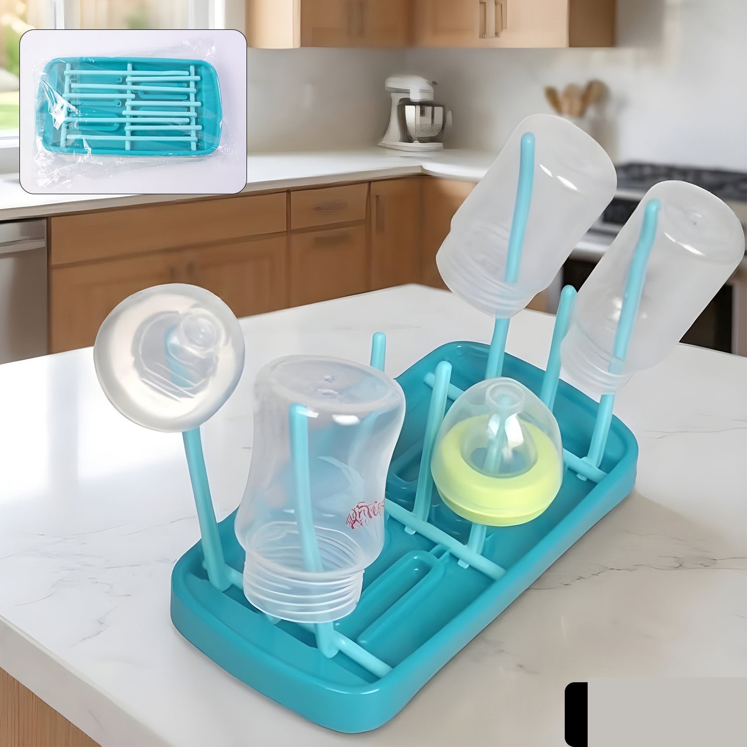 Baby Feeding Bottle Drying Rack – Compact & Hygienic Design - Detailed Feature View 1