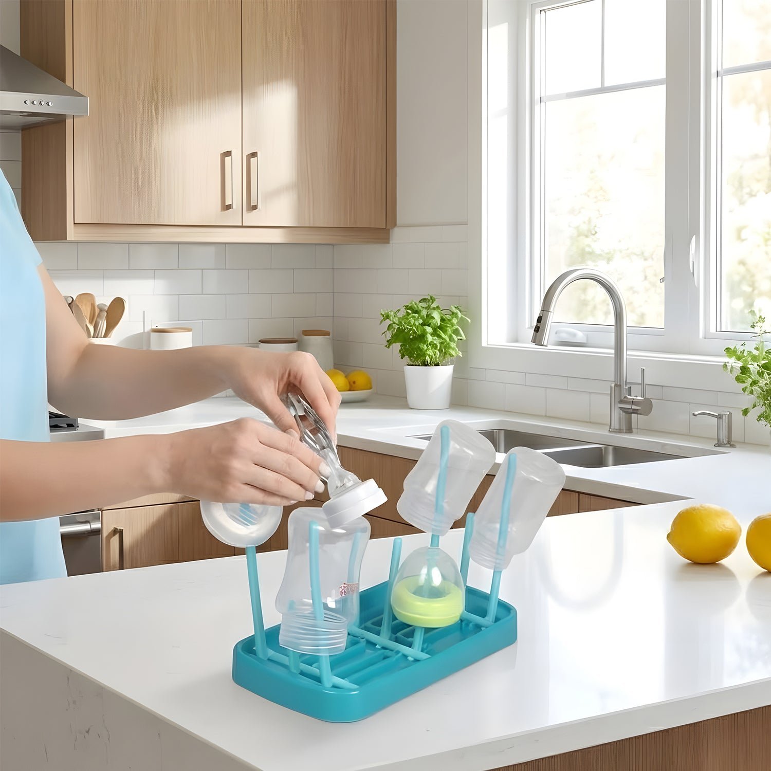 Baby Feeding Bottle Drying Rack – Compact & Hygienic Design - Detailed Feature View 2