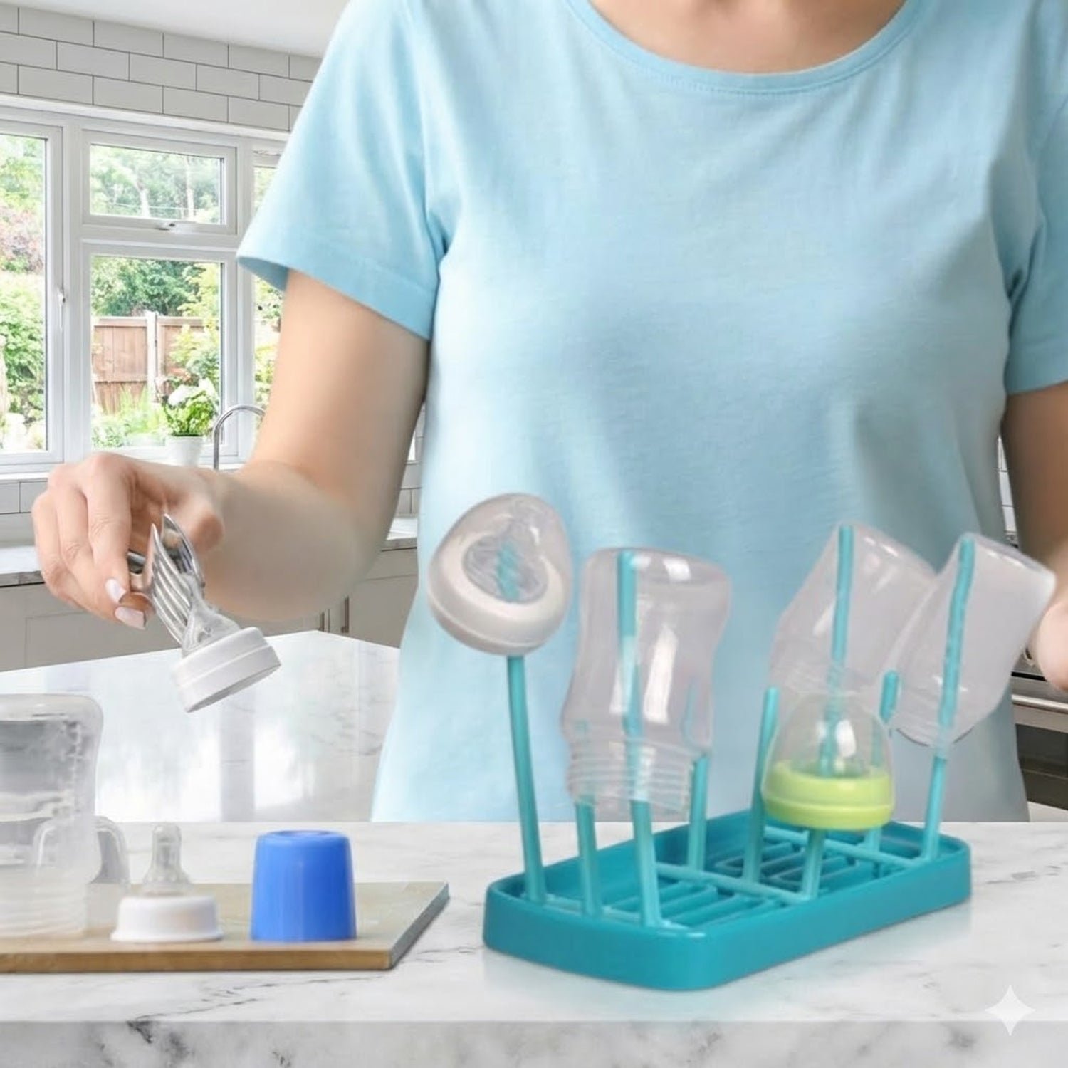 Baby Feeding Bottle Drying Rack – Compact & Hygienic Design - Detailed Feature View 3