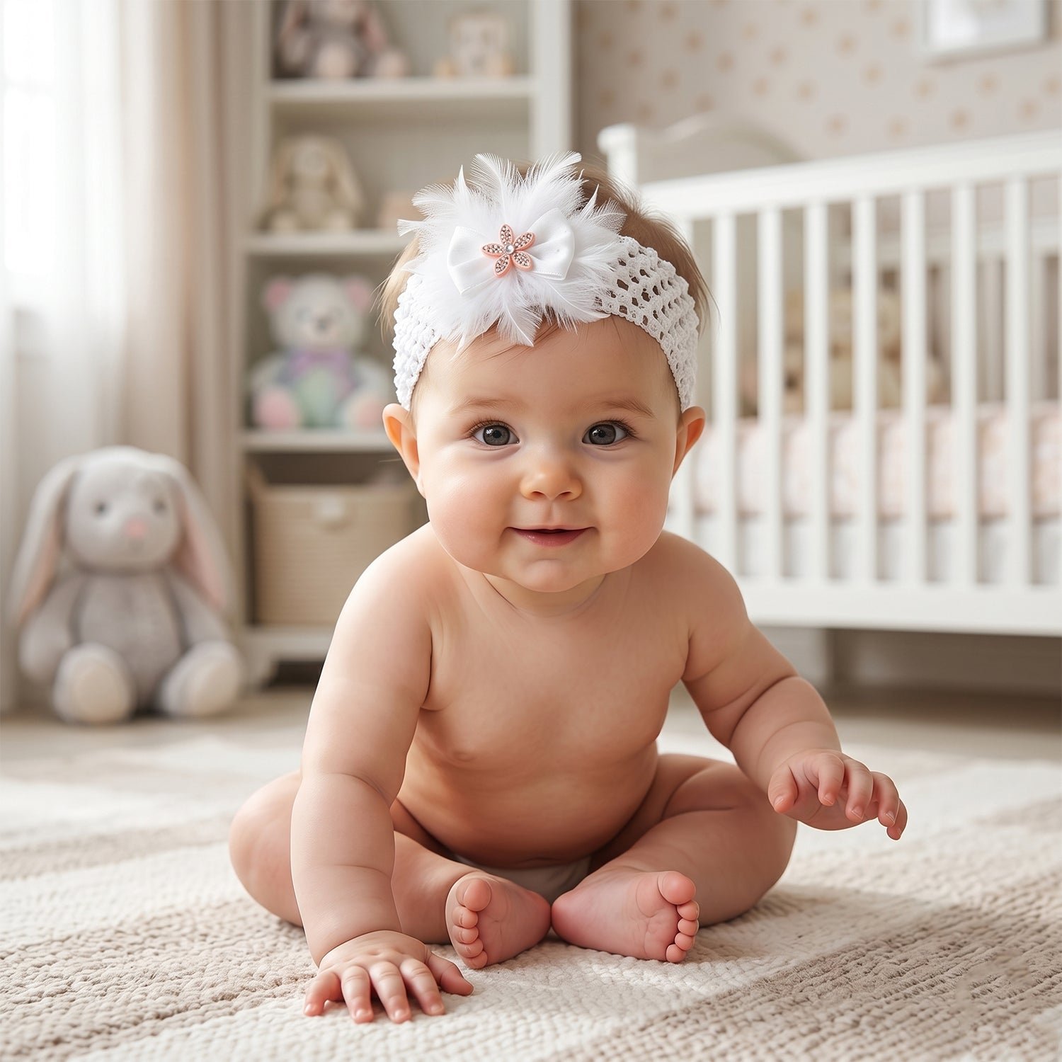 Baby Headband – Soft Elastic Floral Designed for Comfort & Style - Detailed Feature View 4