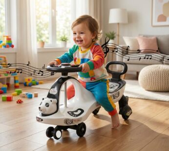 Baby Magic Swing Car Ride-On Toy with Music for Toddlers