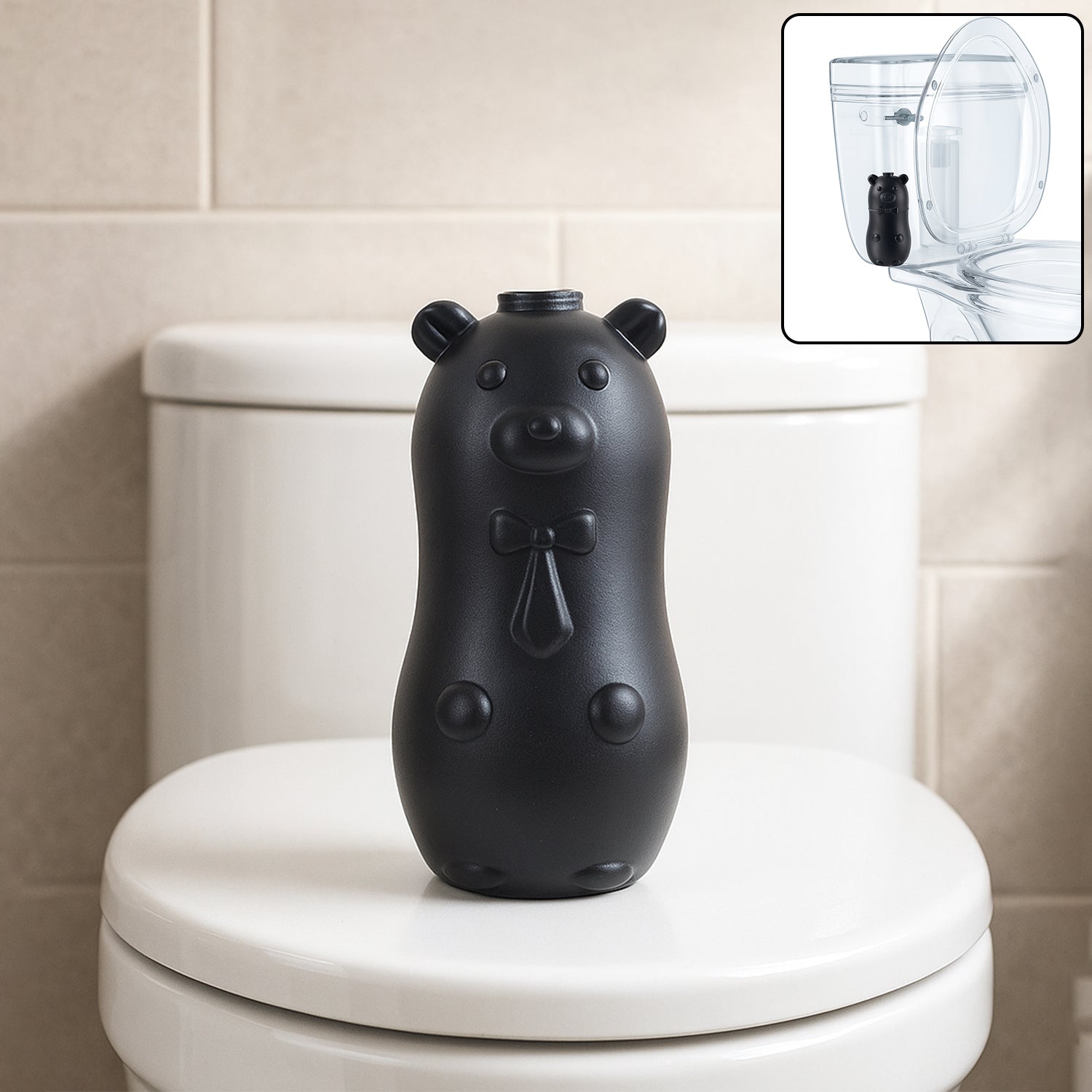 Premium Bear Shaped Toilet Tank Cleaner – Automatic Flush Freshener - Buy Online at Alikart