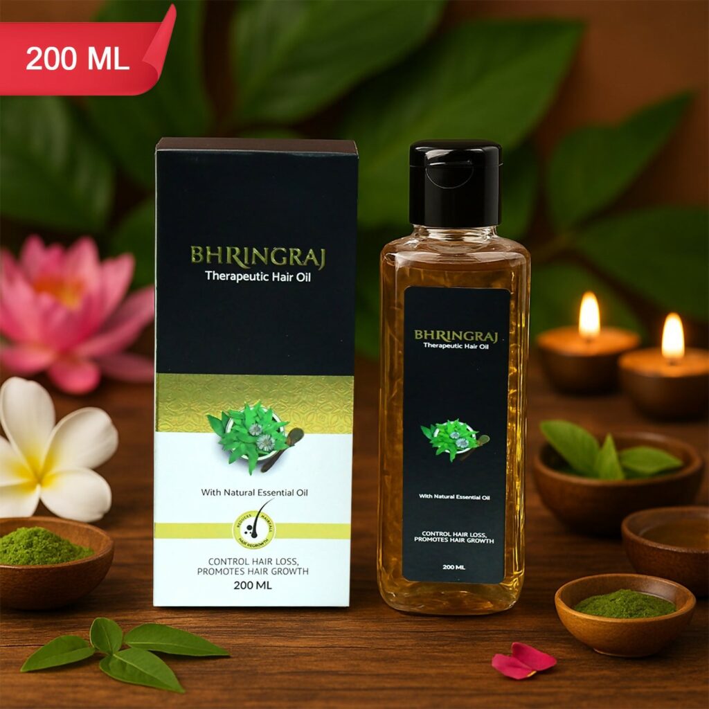 Premium Bhringraj Therapeutic Hair Oil – Controls Hair Loss & Promotes Growth - Buy Online at Alikart