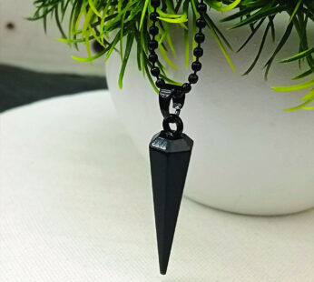 Black Bar Chain Pendant Set – Sleek Modern Men’s Jewelry