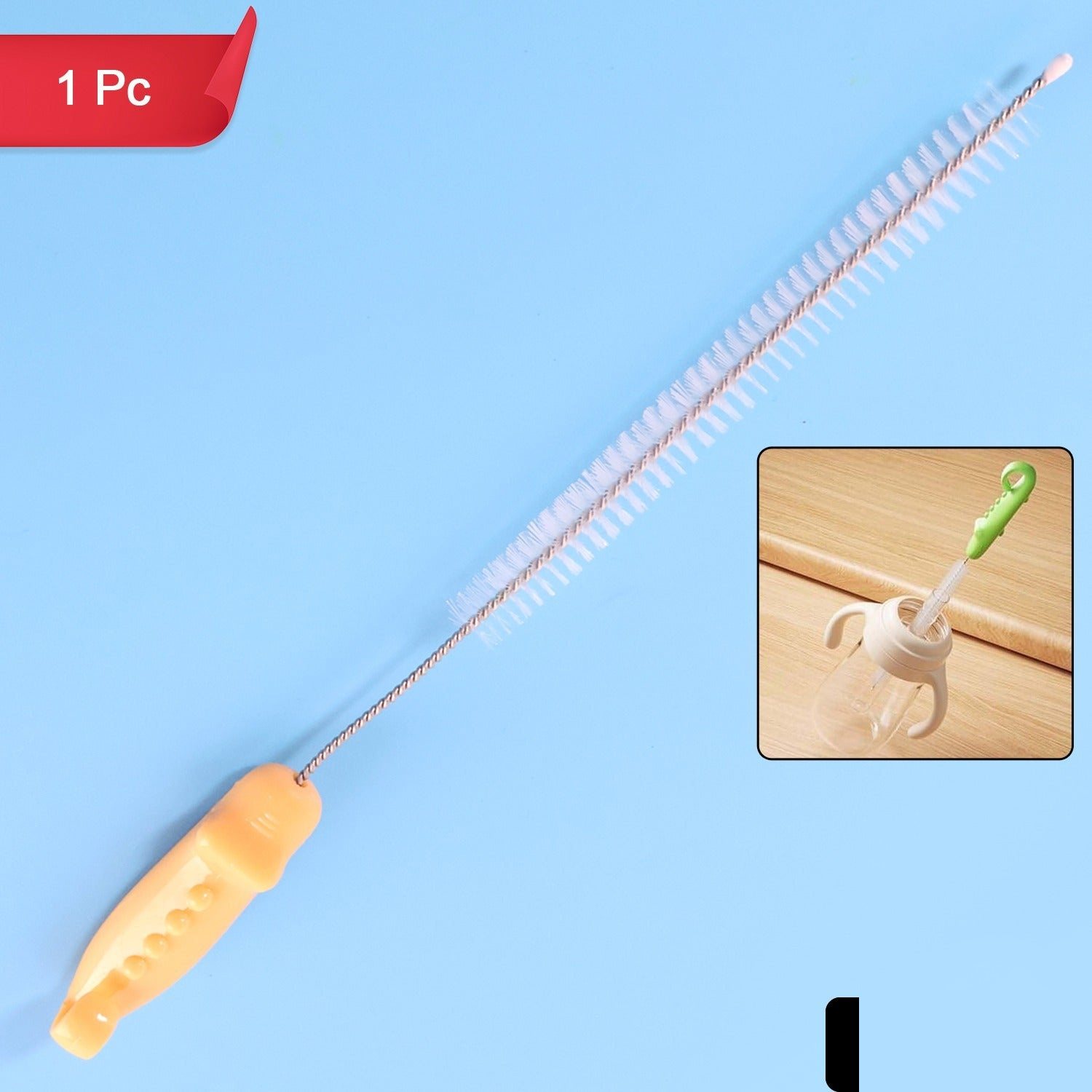Bottle Spout Cleaning Brush – Ergonomic 22 cm Flexible Handle - Detailed Feature View 1