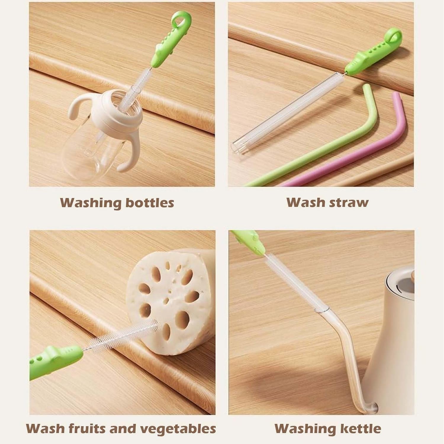 Bottle Spout Cleaning Brush – Ergonomic 22 cm Flexible Handle - Detailed Feature View 3