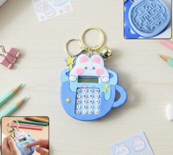 Bunny Calculator Keychain – Portable Mini Digital Calculator