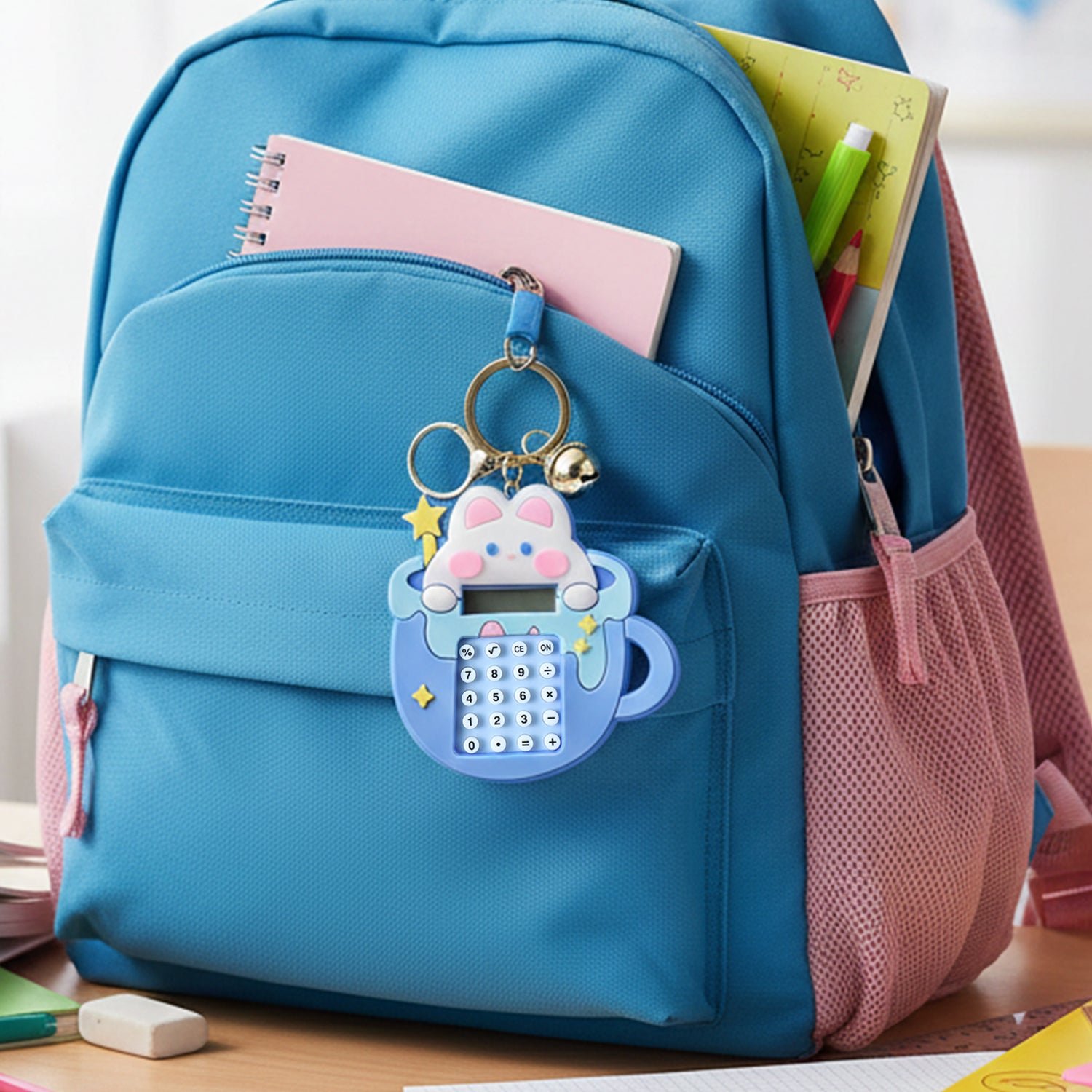 Bunny Calculator Keychain – Portable Mini Digital Calculator - Detailed Feature View 1