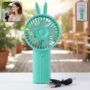Premium Bunny Ear USB Rechargeable Mini Handheld Fan – Portable Cooling - Buy Online at Alikart