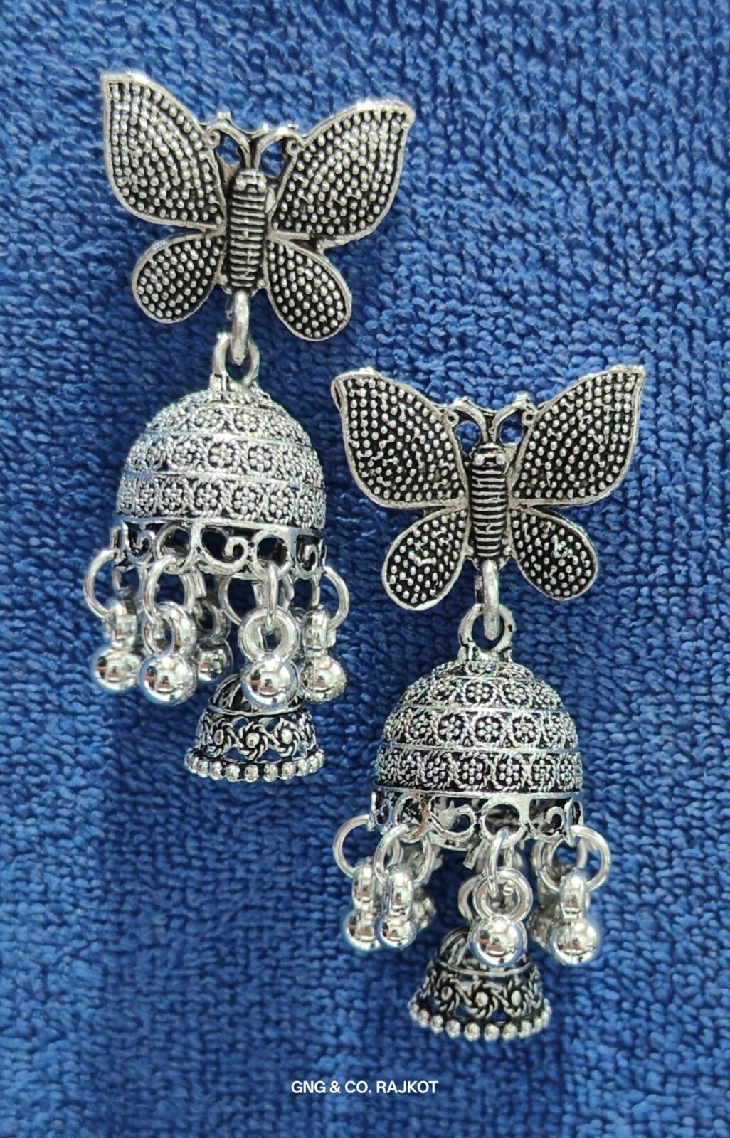 Premium Butterfly Jhumka Earrings – Lightweight Ethnic Design - Buy Online at Alikart