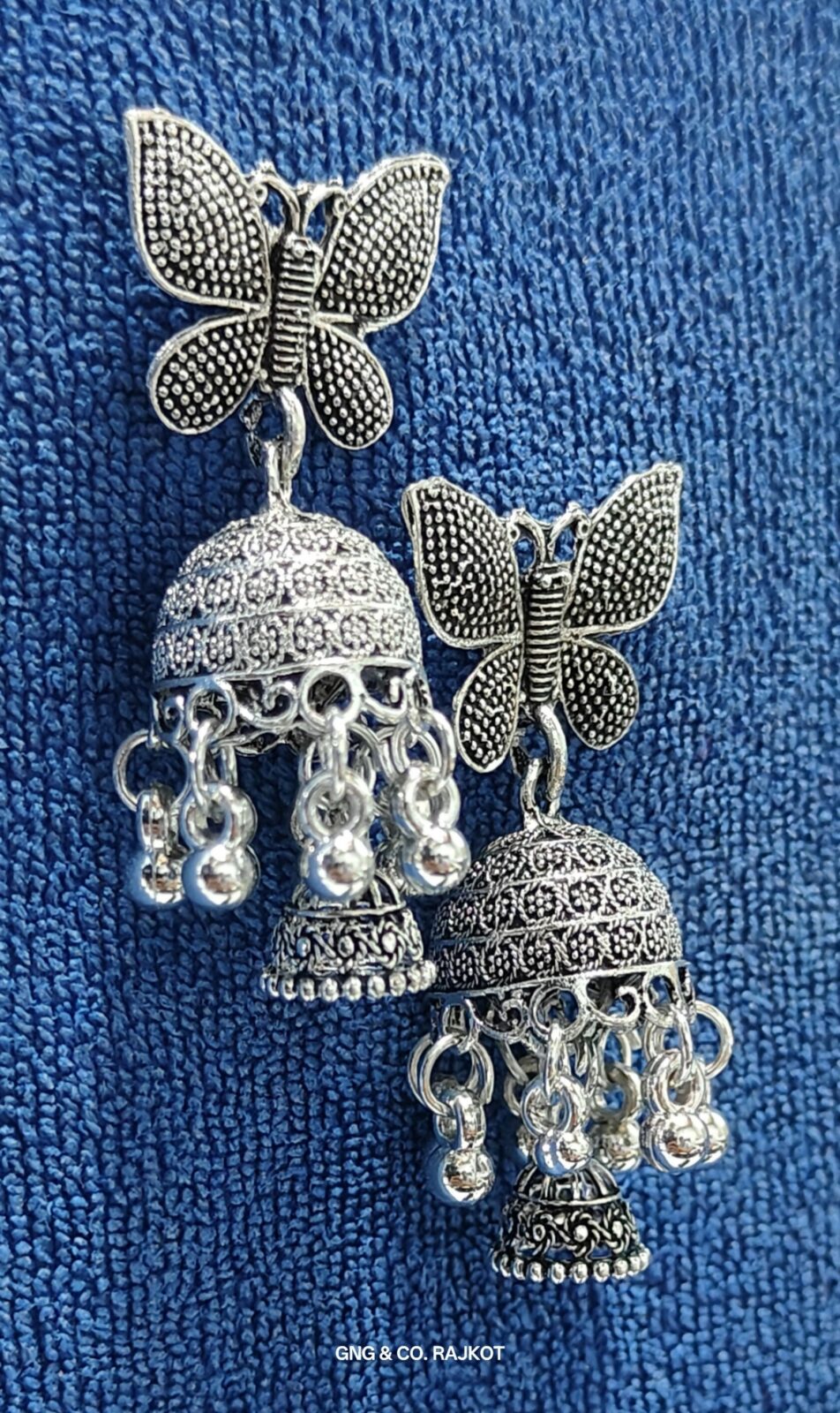 Butterfly Jhumka Earrings – Lightweight Ethnic Design - Detailed Feature View 1