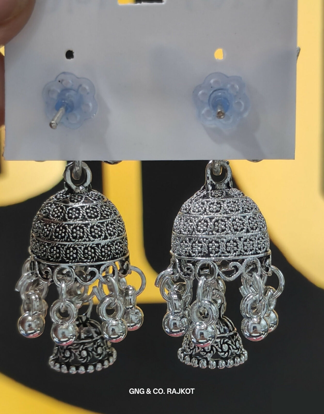 Butterfly Jhumka Earrings – Lightweight Ethnic Design - Detailed Feature View 3