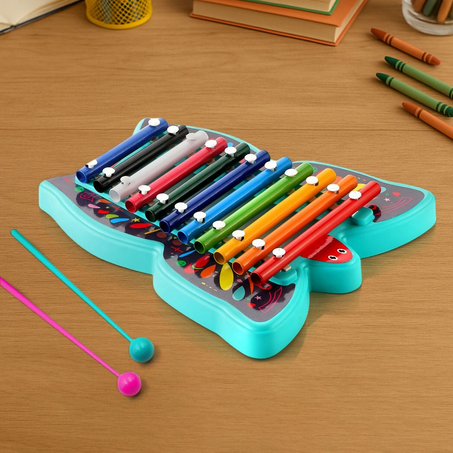 Butterfly Xylophone – Colorful 12-Tone Musical Learning Toy - Detailed Feature View 1