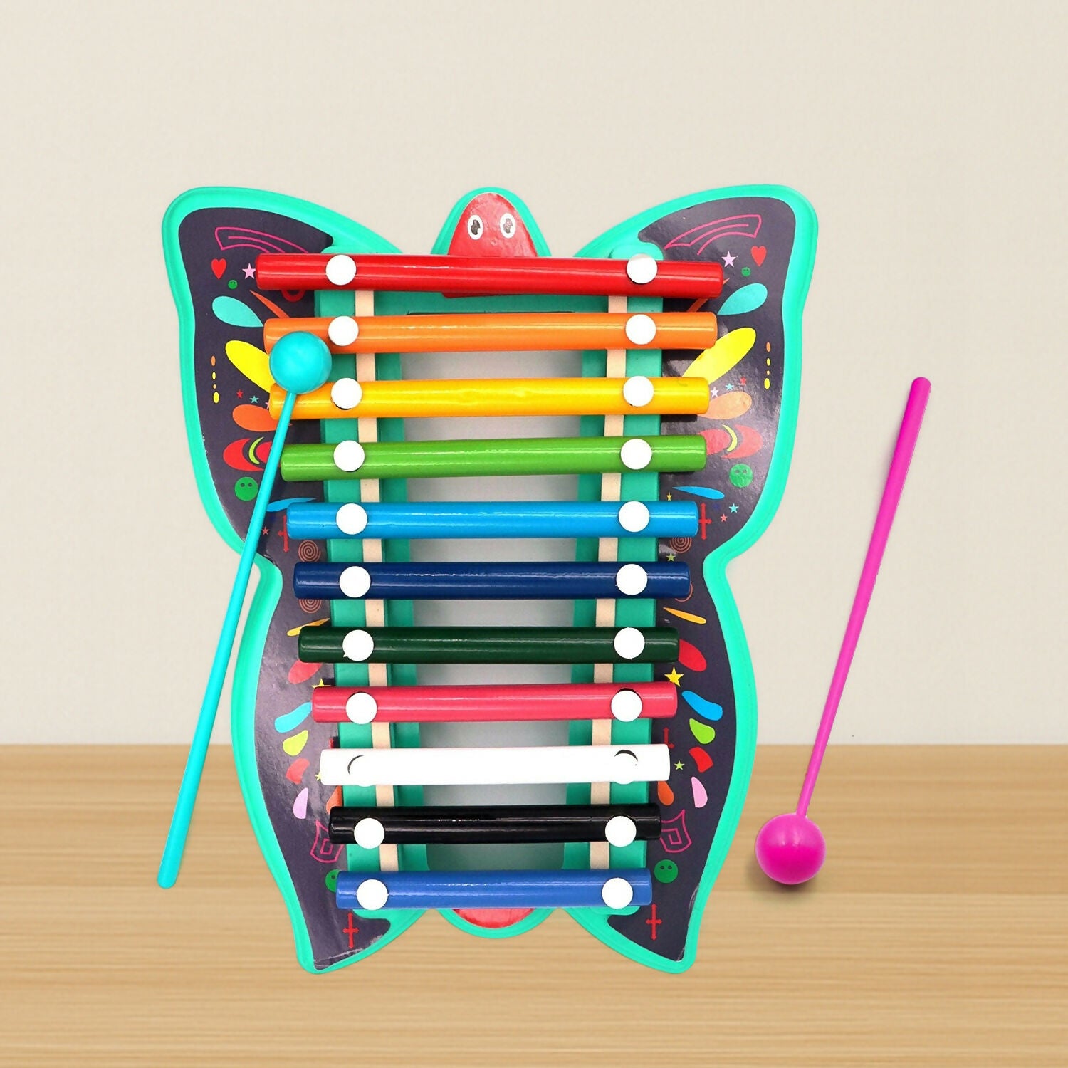 Butterfly Xylophone – Colorful 12-Tone Musical Learning Toy - Detailed Feature View 3
