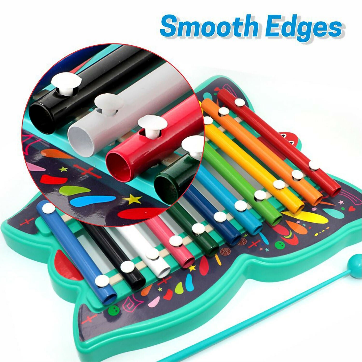 Butterfly Xylophone – Colorful 12-Tone Musical Learning Toy - Detailed Feature View 5