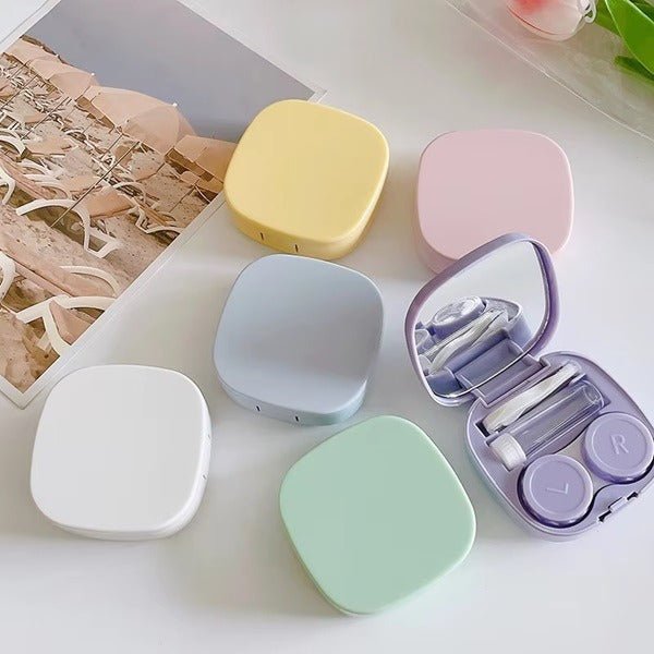 Premium Candy Color Contact Lens Case – Portable Contact Lens Storage Box for Safe & Hygienic Lens Care | Travel-Friendly Lens Container - Buy Online at Alikart
