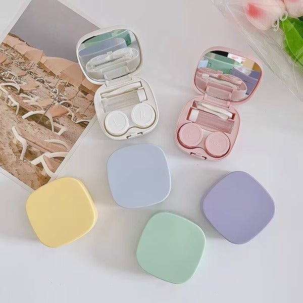 Candy Color Contact Lens Case – Portable Contact Lens Storage Box for Safe & Hygienic Lens Care | Travel-Friendly Lens Container - Detailed Feature View 1
