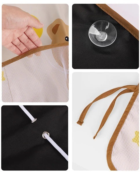 Car Window Cover With Pocket (Random Print) - Detailed Feature View 5