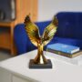 Premium Ceramic Decor Object Sculpture Eagle or Phoeni x in Black & Golden - Buy Online at Alikart