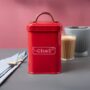 Premium Chai Jar, Kitchen Decorative, Countertop Metal Storage Jar, Red, Mild Steel | (1 Litre) - Buy Online at Alikart