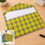 Premium Check Print Document Bag with Secure Snap Closure for A4 Papers - Buy Online at Alikart