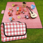 Premium Chic Foldable Purse-Style Waterproof Outdoor Picnic & Beach Mat - Portable Travel Blanket (Assorted Colors) - Buy Online at Alikart