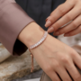 Premium Chic Rose Gold American Diamond Bracelet – Elegant & Stylish Accessory - Buy Online at Alikart