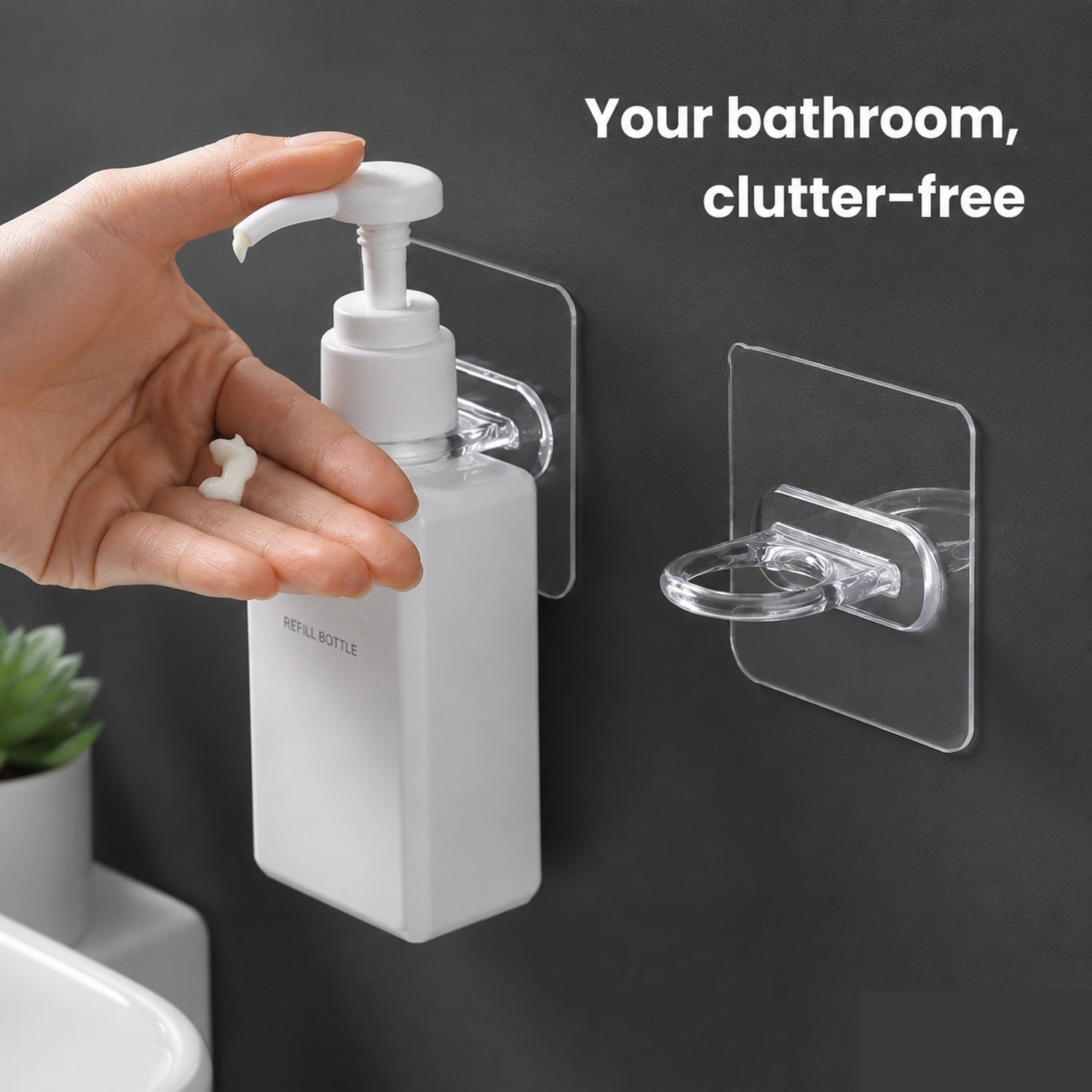 Clear Adhesive Wall Hook – Hassle-Free No-Drill Organization - Detailed Feature View 3
