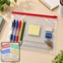 Premium Clear View Zipper Storage Pouches - Multipurpose Document & Stationery Organizers - Buy Online at Alikart