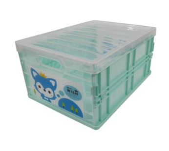 Collapsible Cartoon Storage Bin with Lid – Versatile Organizer for Toys, Crafts, and Essentials