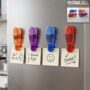Premium Colourful Plastic Magnetic Clips for Fridge Notes Photos and Papers (4 Pc Set) - Buy Online at Alikart