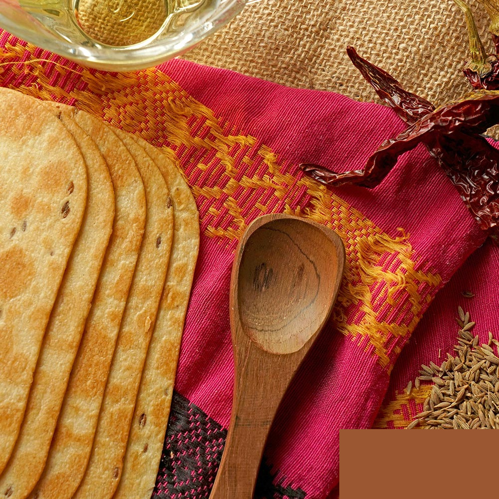 Crispy Garlic Bread Wheat Khakhra - Savory Snack 58g - Detailed Feature View 2