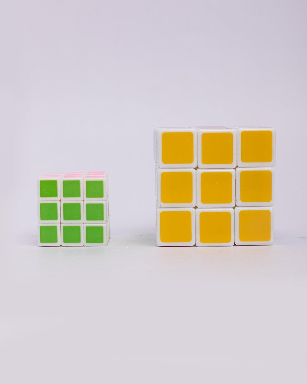 Cube, Rubik's Cube, Toy for Kids, 1 Big & 1 Small Cube, Multicolour, Plastic, Set of 2 - Detailed Feature View 3
