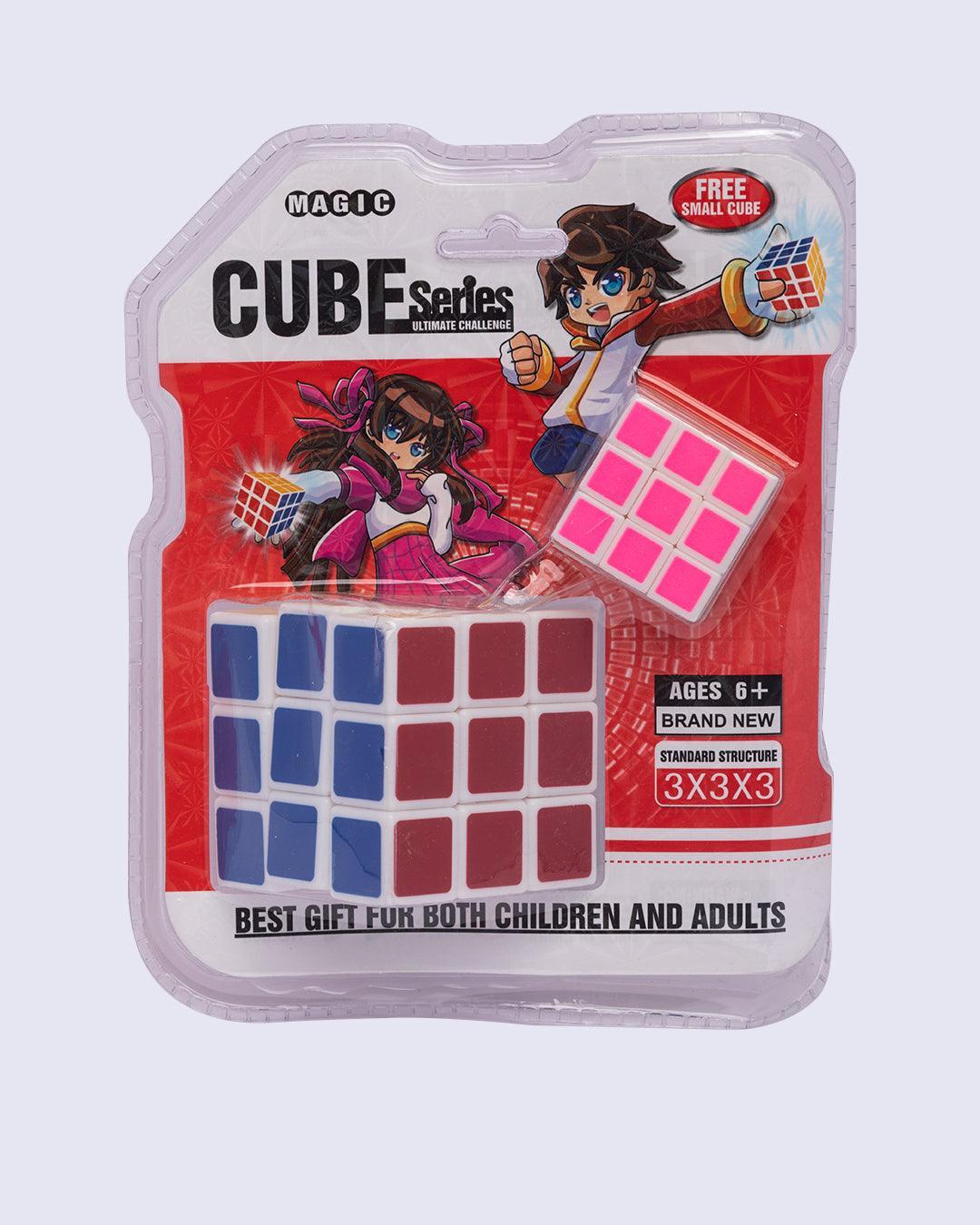 Cube, Rubik's Cube, Toy for Kids, 1 Big & 1 Small Cube, Multicolour, Plastic, Set of 2 - Detailed Feature View 4