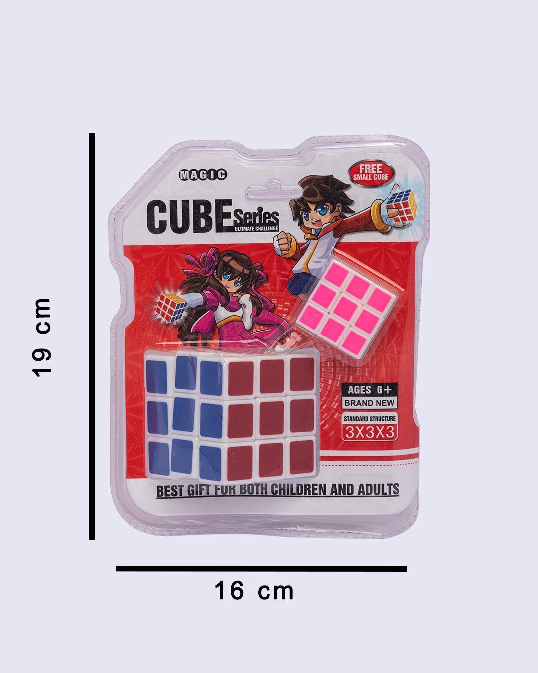 Cube, Rubik's Cube, Toy for Kids, 1 Big & 1 Small Cube, Multicolour, Plastic, Set of 2 - Detailed Feature View 5