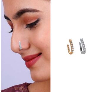 CZ Clip-On Nose Ring Set – Non-Piercing Stylish Duo