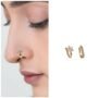 Premium CZ Non-Piercing Nose Ring Set – Floral & Line Designs - Buy Online at Alikart