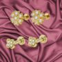Premium Dainty Floral Gold-Plated Stud Earrings – 5mm Duo Set - Buy Online at Alikart