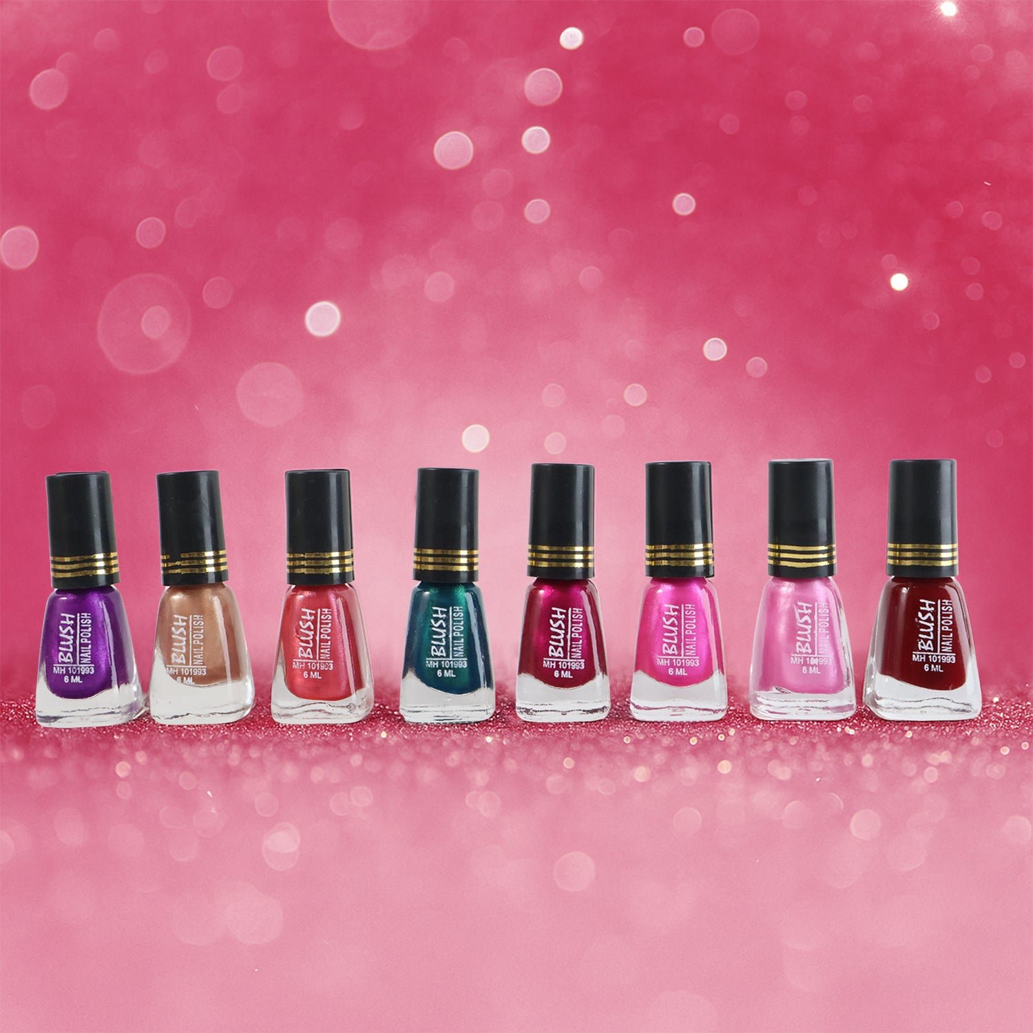 Dark Mini Nail Polish – Glitter Finish Quick-Dry 6 ML - Detailed Feature View 2