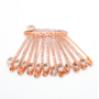 Premium Dazzling Crystal Rose Gold Safety Pin Brooch & Scarf Clip - Buy Online at Alikart