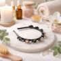 Premium Decorative Headband – Elegant Pearl & Floral Design for Women - Buy Online at Alikart
