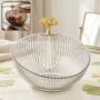 Premium Decorative Plastic Fruit Bowl – Elegant Gold Accent for Dining - Buy Online at Alikart