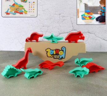 Dinosaur Stacking and Balancing Tower Game – Interactive Motor Skills Toy for Kids