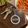 Premium Divine Sanatan Dharma Stainless Steel Floral Round Keychain for Men and Women - Buy Online at Alikart