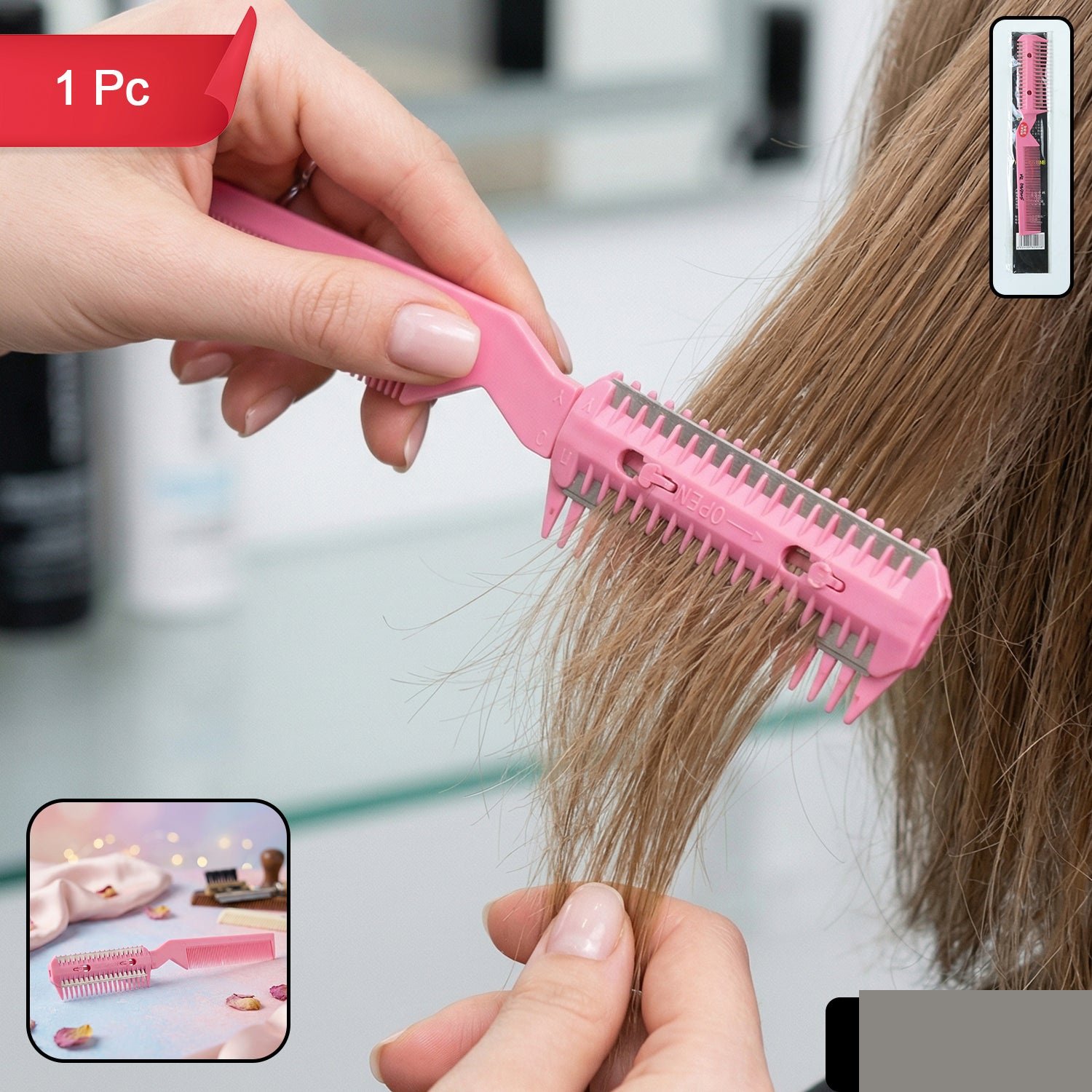 Double Sided Hair Cutting Comb – Precise Thinning & Styling Tool - Detailed Feature View 1