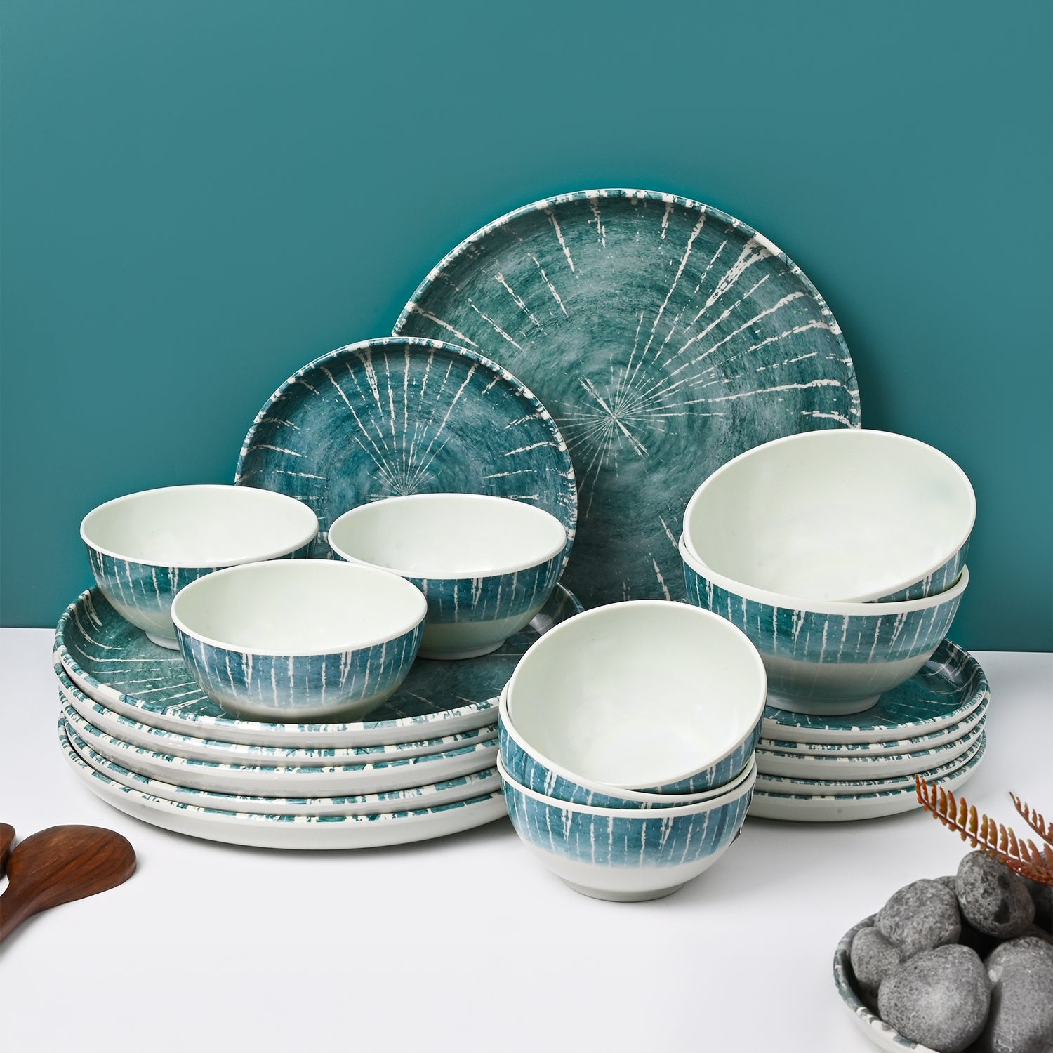 Premium Dreams Blue Dinner Set – 20 Pcs - Buy Online at Alikart
